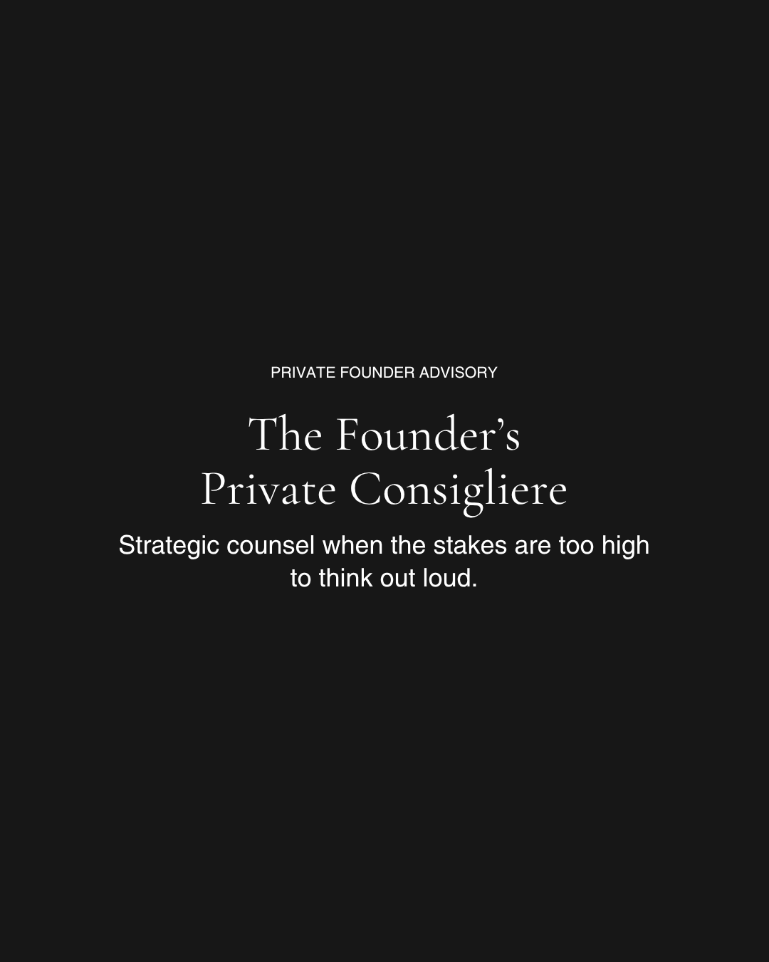 Jacquelyn Van Tuyl Founder's Consigliere Advisory
